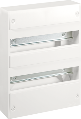Coffret d'intérieur 26 modules 2 rangées avec bornier Phase, Neutre, Terre