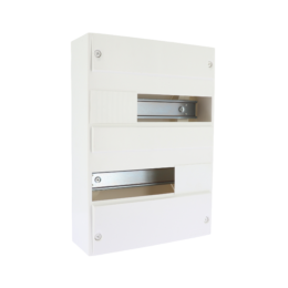 Coffret d'intérieur 26 modules 2 rangées avec bornier Phase, Neutre, Terre