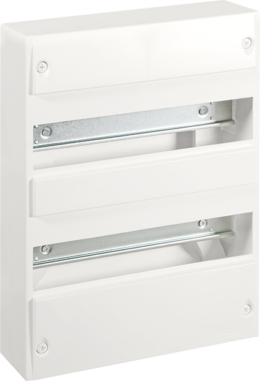 Coffret d'intérieur 26 modules 2 rangées avec bornier Phase, Neutre, Terre