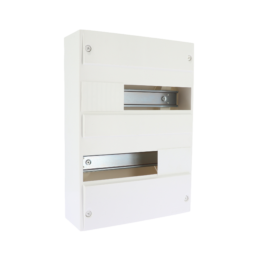 Coffret d'intérieur 26 modules 2 rangées avec bornier Phase, Neutre, Terre