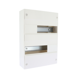 Coffret d'intérieur 26 modules 2 rangées avec bornier Phase, Neutre, Terre