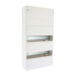 Coffret d'intérieur 39 modules 3 rangées avec bornier Phase, Neutre, Terre