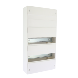Coffret d'intérieur 39 modules 3 rangées avec bornier Phase, Neutre, Terre