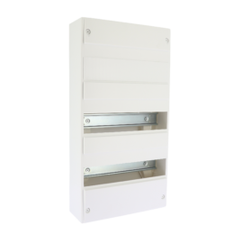 Coffret d'intérieur 39 modules 3 rangées avec bornier Phase, Neutre, Terre