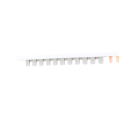 Peigne horizontal 1P+N 13 modules pour connexion d'une rangée de disjoncteurs avec un interrupteur différentiel haut/bas 25-63A alimentés par le bas