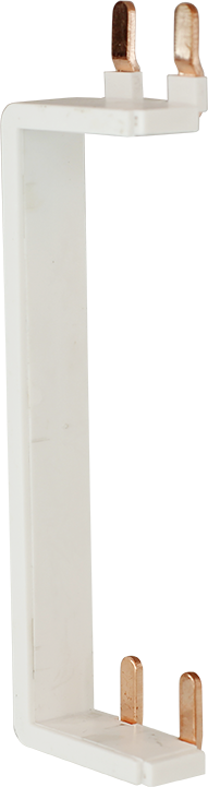 Peigne vertical 63A pour connexion entre deux interrupteurs différentiels haut/bas, alimentés par le bas