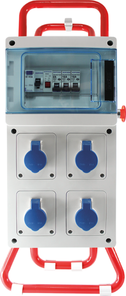 Coffret de chantier mono 4 prises 16A 2P+T avec trépied