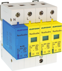 Parafoudre 3P+N T2, Imax 40kA, In 20kA 4 modules