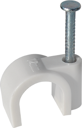 Attache 12 mm grise