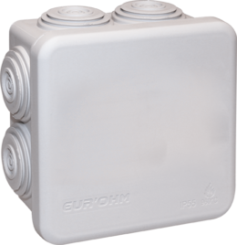 Boite de dérivation IP55 80X80X45mm - Membranes étagées - 7 entrées - 960°