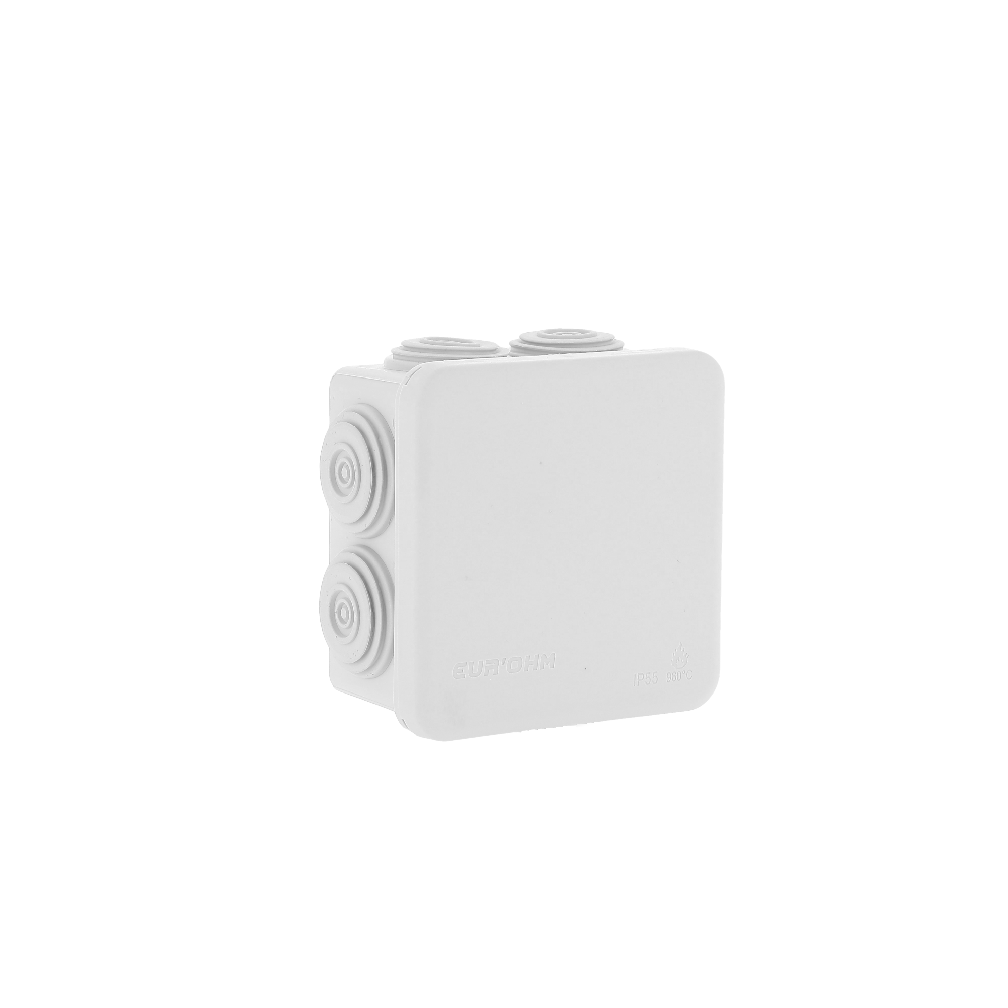 Boite de dérivation IP55 80X80X45mm - Membranes étagées - 7 entrées - 960°