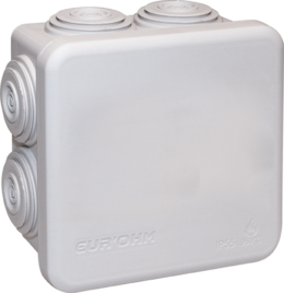 Boite de dérivation IP55 80X80X45mm - Membranes étagées - 7 entrées - 960°