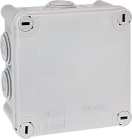 Boite de dérivation IP55mm 105X105X55mm vis 1/4 tour - Membranes étagées - 7 entrées - 960°