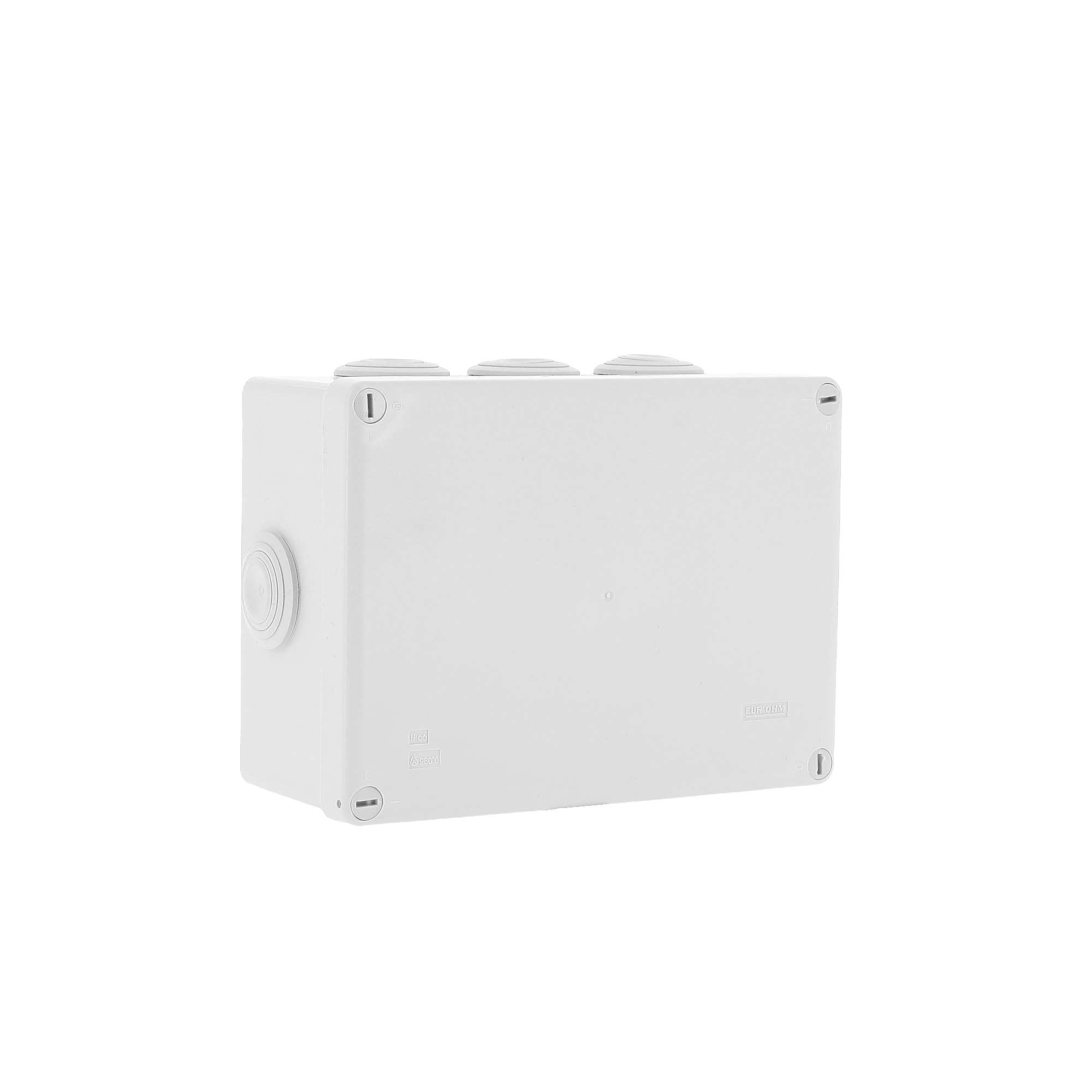 Boite de dérivation IP55 165X120X70mm vis 1/4 tour - Membranes étagées - 8 entrées - 960°