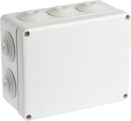 Boite de dérivation IP55 170x135x80 (ext) - Vis inox- Membranes étagées - 10 entrées - 960°