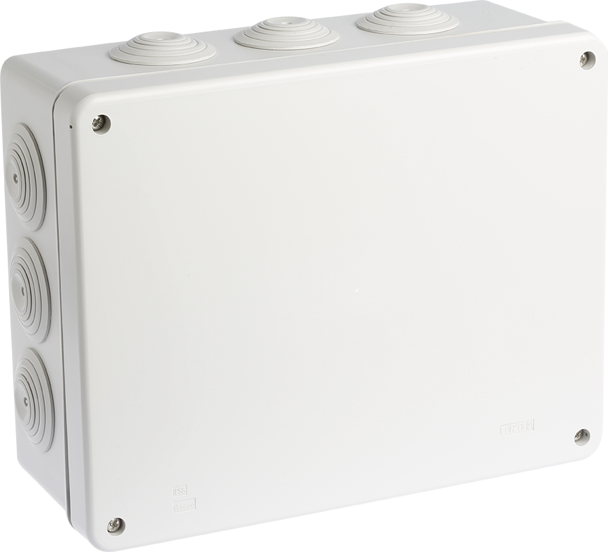 Boite de dérivation IP55 240x190x90mm - Vis 1/4 tour- Membranes étagées -1' entrées- 960°