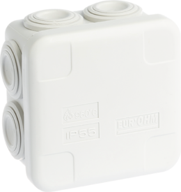 Boite de dérivation IP55 60x60x40mm - Membranes étagées - 7 entrées- 960°
