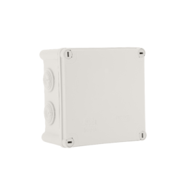 Boite de dérivation IP55 130x130x75mm - Membranes étagées- 10 entrées- 960°