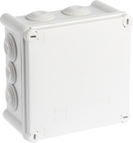 Boite de dérivation IP55 130x130x75mm - Membranes étagées- 10 entrées- 960°