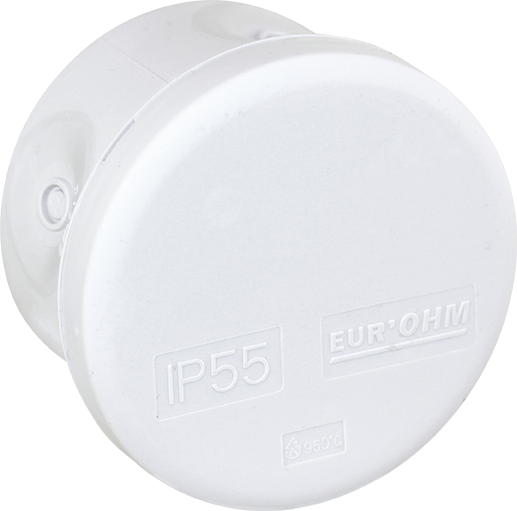 Boite de dérivation éco IP55 ronde d60x40mm Membranes plates - 4 entrées- 960°