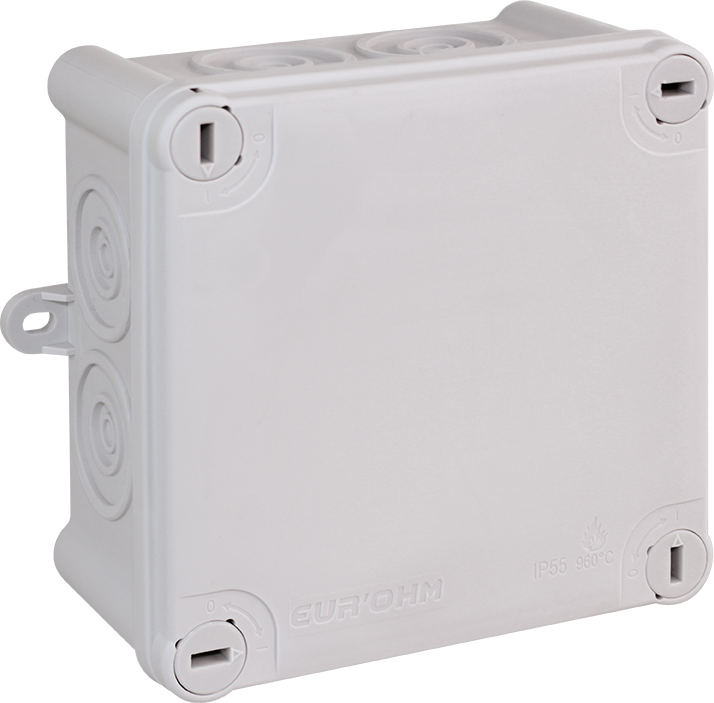 Boite de dérivation IP55 105X105X55mm 1/4T - 960°+ Accessoire de fixation sur chemin de cable fil ou dalle - Image 114