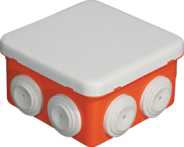 Boite de dérivation rouge IP55 pour circuits de sécurité 80x80x45mm 960°C