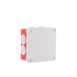 Boite de dérivation rouge IP55 pour circuits de sécurité 105x105x55mm 960°C