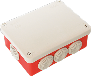 Boite de dérivation rouge IP55 pour circuits de sécurité 170x105x70mm 960°C