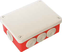 Boite de dérivation rouge IP55 pour circuits de sécurité 170x105x70mm 960°C