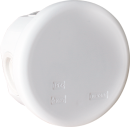 Boite de dérivation blanche IP55  Ø80x45mm - 4 entrées-  960°C
