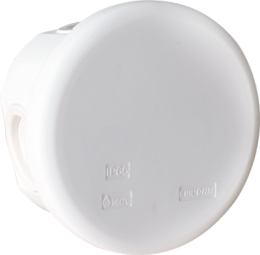 Boite de dérivation blanche IP55  Ø80x45mm - 4 entrées-  960°C