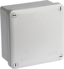 Boite industrielle faces lisses IP55 105x105x55mm - Vis 14 tour - 960°c