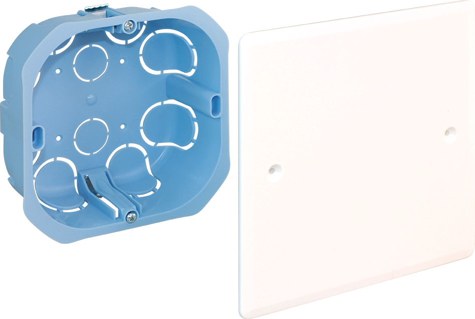 Boite de dérivation encastrée 100x100x40mm pour cloisons sèches