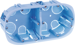 Boite d'encastrement  XL 2 postes Ø67x40mm pour cloisons creuses Entraxe 71mm