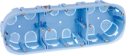 Boite d'encastrement  XL 3 postes Ø67x40mm pour cloisons creuses Entraxe 71mm