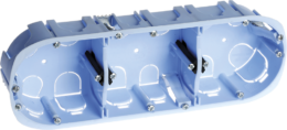 Boite d'encastrement  XL 3 postes Ø67x50mm pour cloisons creuses