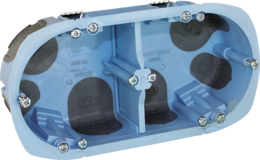 Boite d'appareillage AIR'metic 2 postes profondeur 40mm pour cloisons creuses Entraxe 71mm
