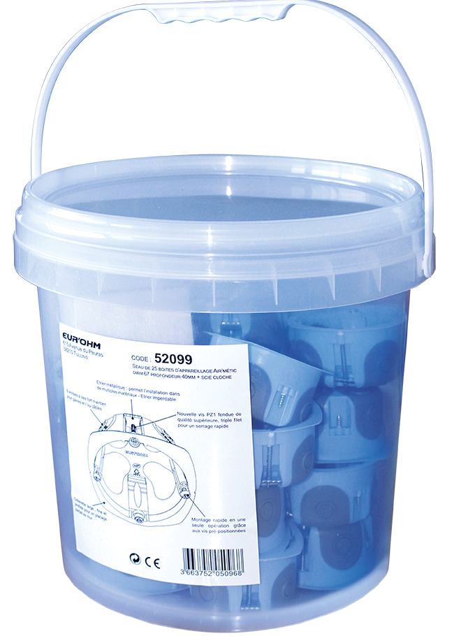 Seau 25 btes AIR'metic d67 Prof. 40mm + scie cloche
