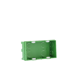 Boite d'appareillage 2 postes entraxe 57mm profondeur 40mm pour maconnerie