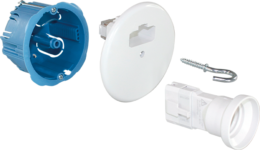 Kit point de centre DCL Ø67/68mm pour plaque de platre +Fiche/douille DCL E27