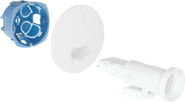 Kit boite d'applique DCL Ø67/68mm pour plaque de platre + fiche/douille DCL E27