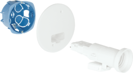 Kit boite d'applique DCL Ø67/68mm pour plaque de platre + fiche/douille DCL E27