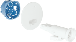 Kit boite d'applique DCL Ø67/68mm pour plaque de platre + fiche/douille DCL E27