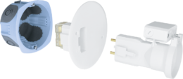 Kit boite d'applique.AIR'metic DCL Ø67/68mm pour plaque de platre + fiche/douille DCL E27