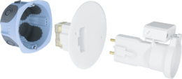 Kit boite d'applique.AIR'metic DCL Ø67/68mm pour plaque de platre + fiche/douille DCL E27