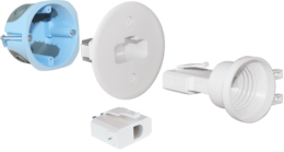 Kit boite d'applique AIR'metic DCL Ø54mm pour plaque de platre + fiche/douille DCL E27