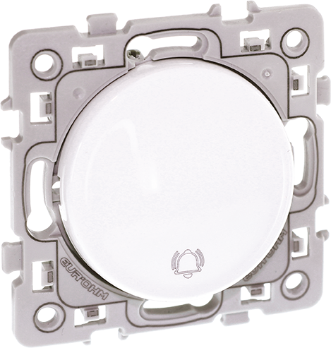 SQUARE Poussoir 10A carillon blanc