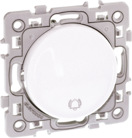 SQUARE Poussoir 10A carillon blanc