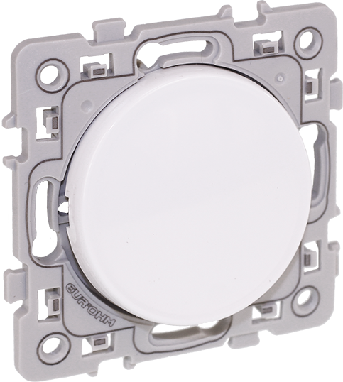 SQUARE Poussoir 10A lumineux ou témoin blanc
