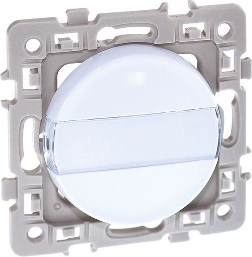 SQUARE Poussoir porte-etiquette blanc